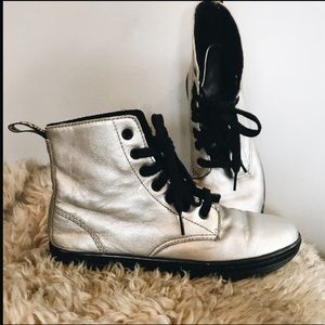 Silver dr martens